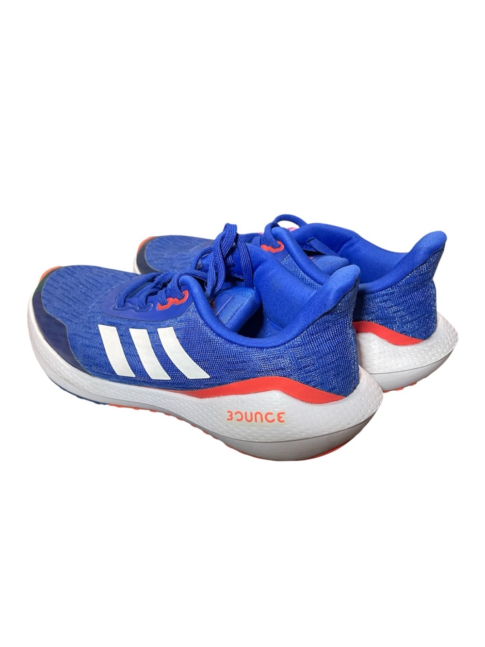adidas Men Blue Running Sneakers with White Stripes and Orange Accents - Picture 4 of 5